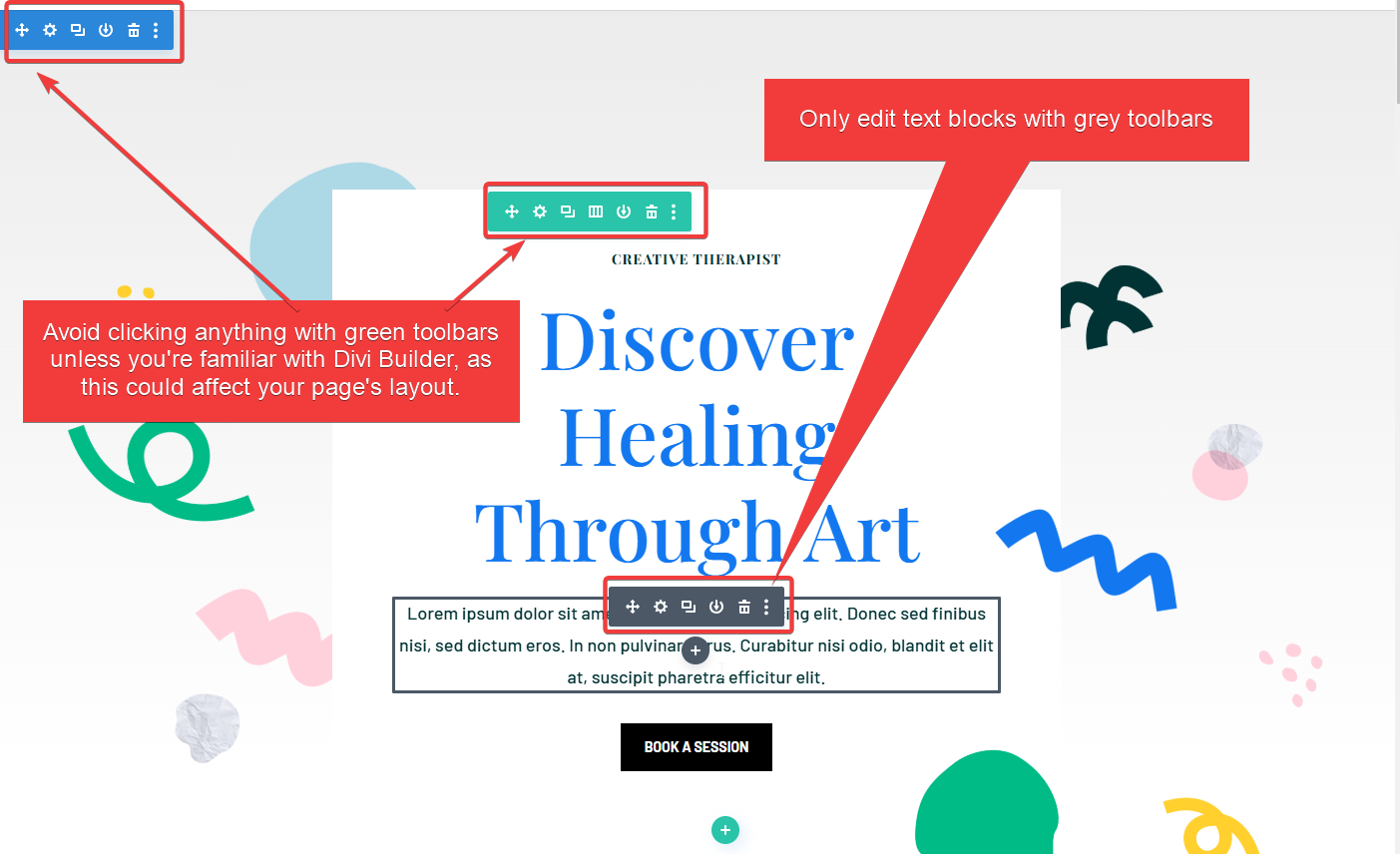 Edit toolbar